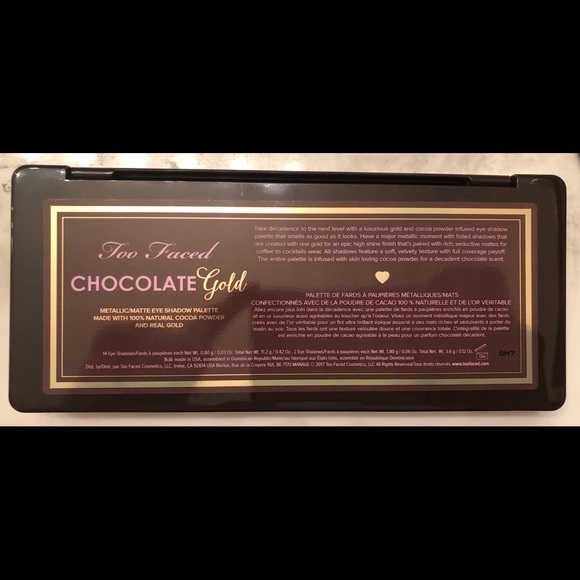 **Last One**Too Faced Chocolate Gold Eye Palette - Picture 8 of 8